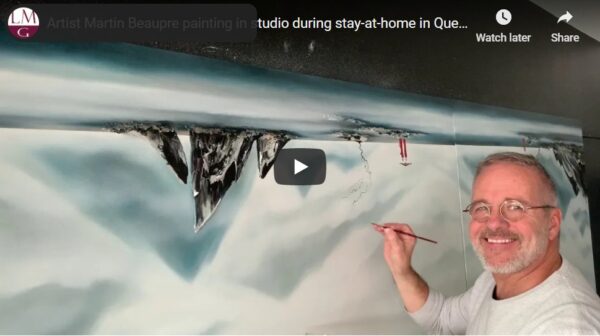 Martin Beaupre painting in studio