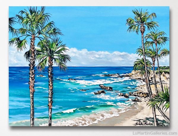 original palette knife oil painting of Laguna Beach, California by artist Brooke Harker