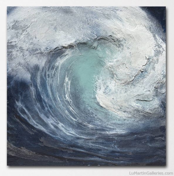 contemporary mixed media wave painting by California artist Dasha Guilliam